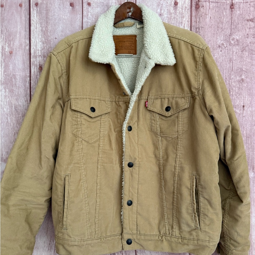 Levi's Beige Sherpa-Lined Men's Jacket